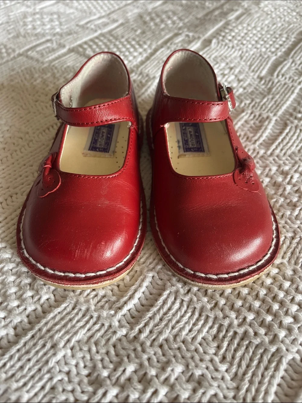 L'AMOUR Mary Jane Flat in Red